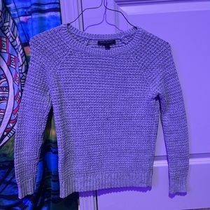 grey crochet banana republic sweater